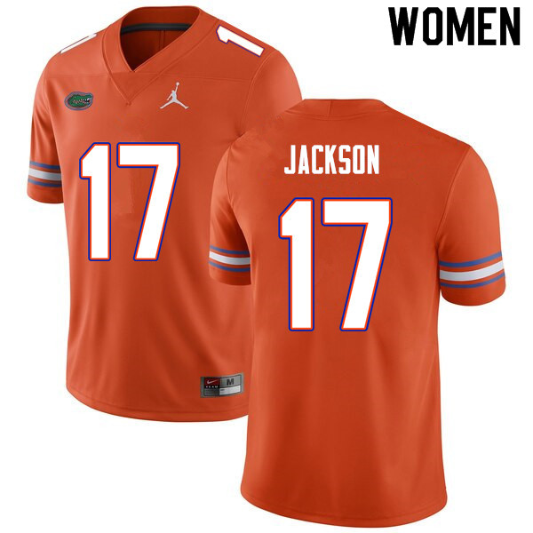 Women #17 Kahleil Jackson Florida Gators College Football Jerseys Sale-Orange